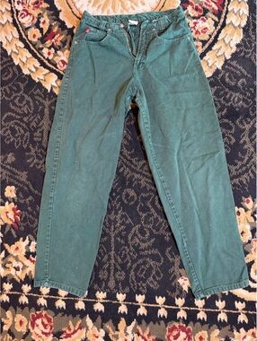 Wide leg vintage 90s bongo Green Denim Jeans